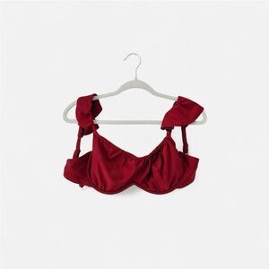 ABERCROMBIE CURVE LOVE RUFFLE STRAP BIKINI TOP